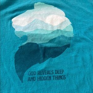 Sight and sound Daniel Teal T-Shirt, ladies medium